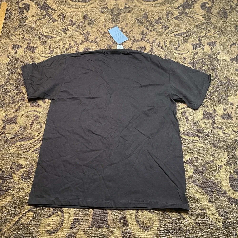 Manchester City Old Logo Front Graphic Black T Shirt Youth Size XL New
